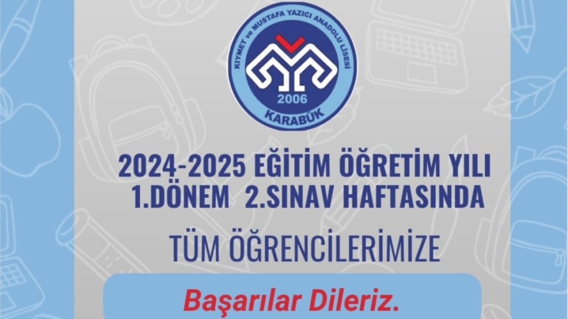 1.DÖNEM 2.YAZILI SINAVLAR BAŞLIYOR.